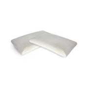 Talamo Italia Set di 2 Cuscini per Citronella, 100% Made in Italy, Guanciale ergonomico a "saponetta" in Memory Foam forato, Anallergico e Traspirante, 70x40xh12 cm