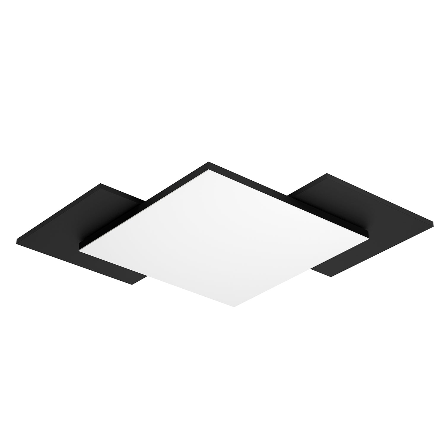Plafoniera Moderna Tamuria Acciaio Nero Luce Led Integrato 21W