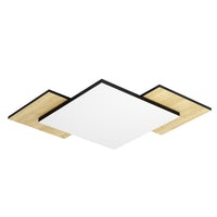 Plafoniera Moderna Tamuria Acciaio Nero Luce Led Integrato 21W