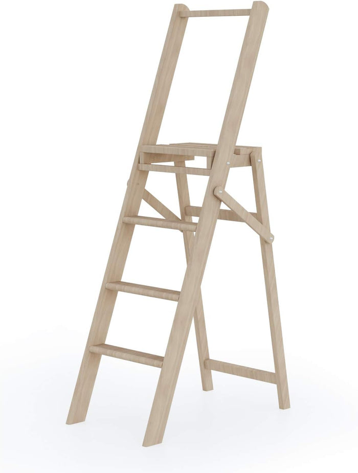 Scala Sgabello in Legno di Faggio 4 gradini mod.WOODY PLUS COLOMBO