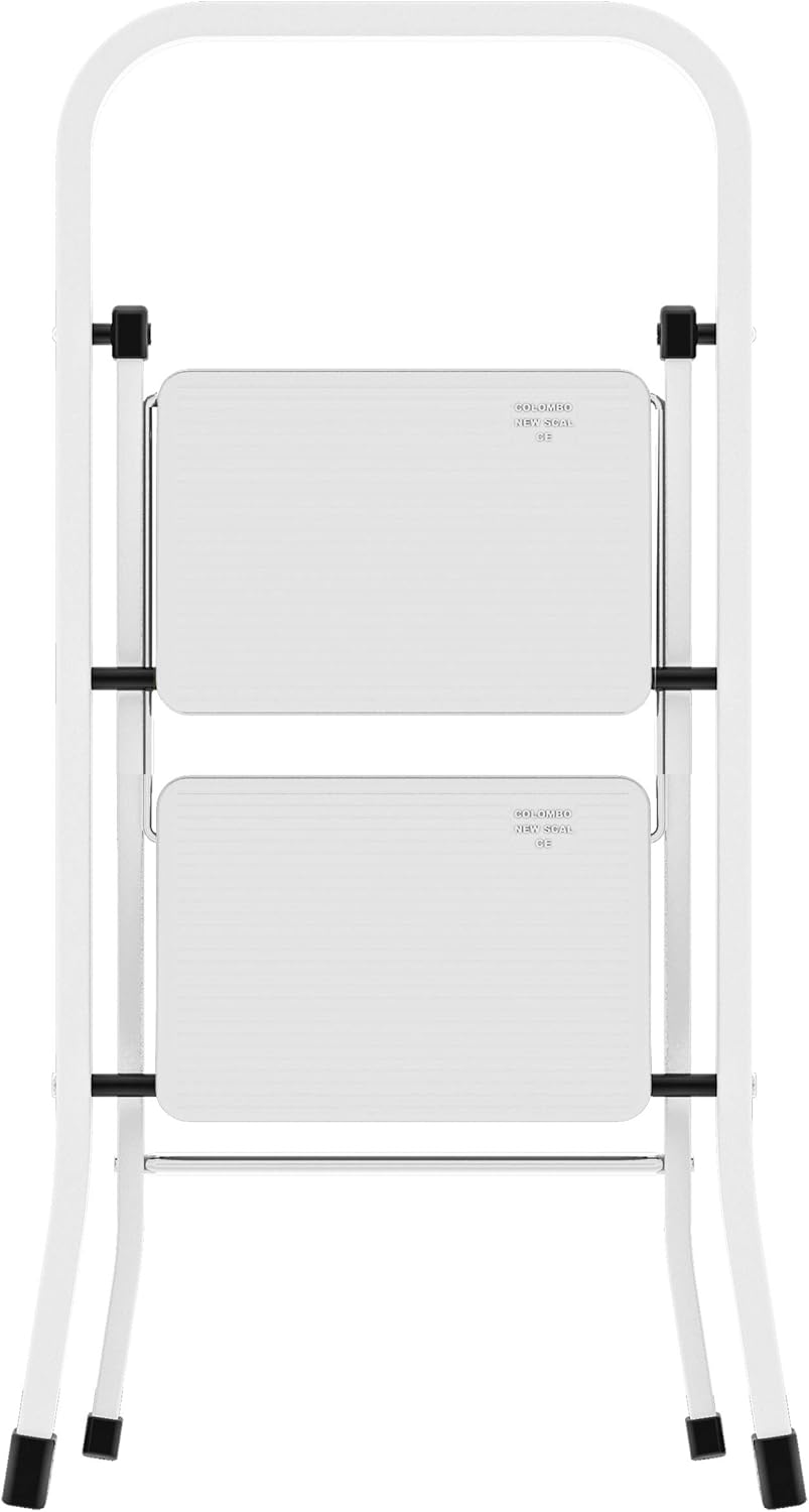 Colombo Sgabello in acciaio a 2 gradini salvaspazio mod. FACTOTUM