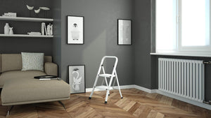 Colombo Sgabello in acciaio a 2 gradini salvaspazio mod. FACTOTUM