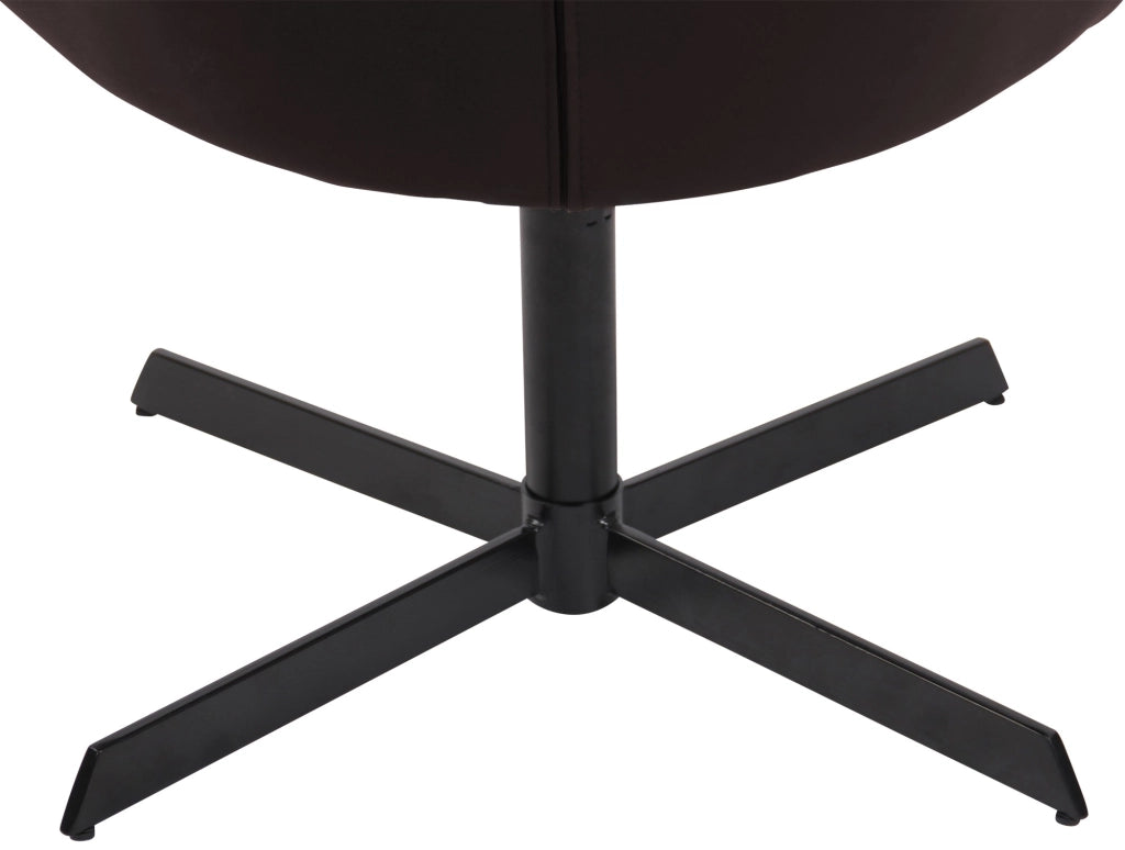 Sedia da lounge Welland in similpelle marrone