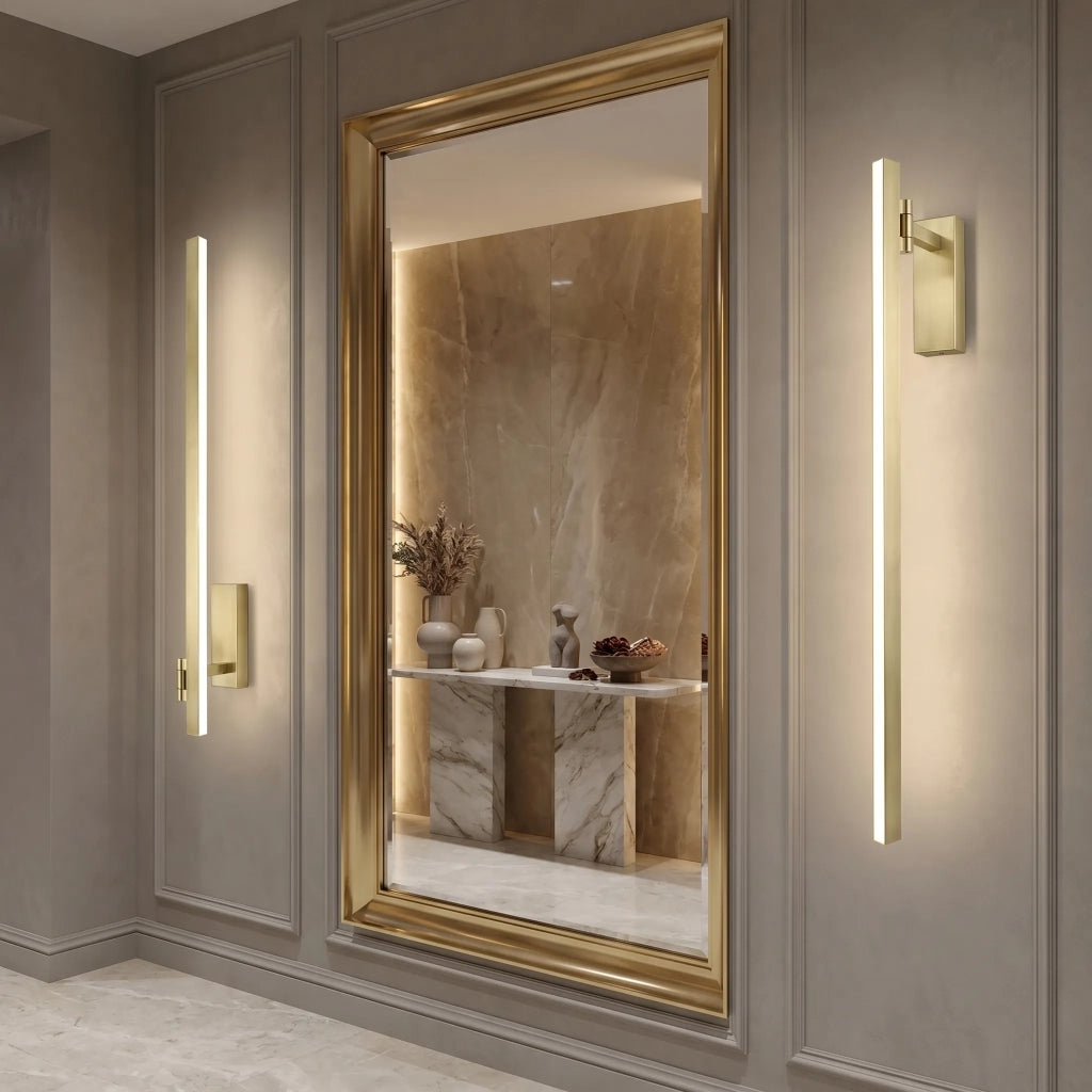 Applique Da Bagno Led Swe033-1w 80cm Brush Gold