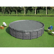 Bestway Copertura per piscina Ø4,27 m Rotondo Poliestere Grigio 42035731
