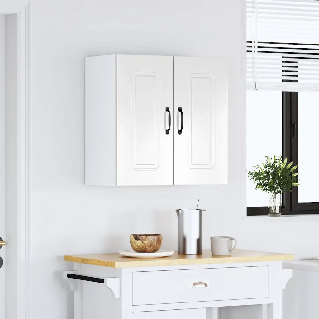Base da Cucina Kalmar Bianco Lucido in Legno Multistrato 853579