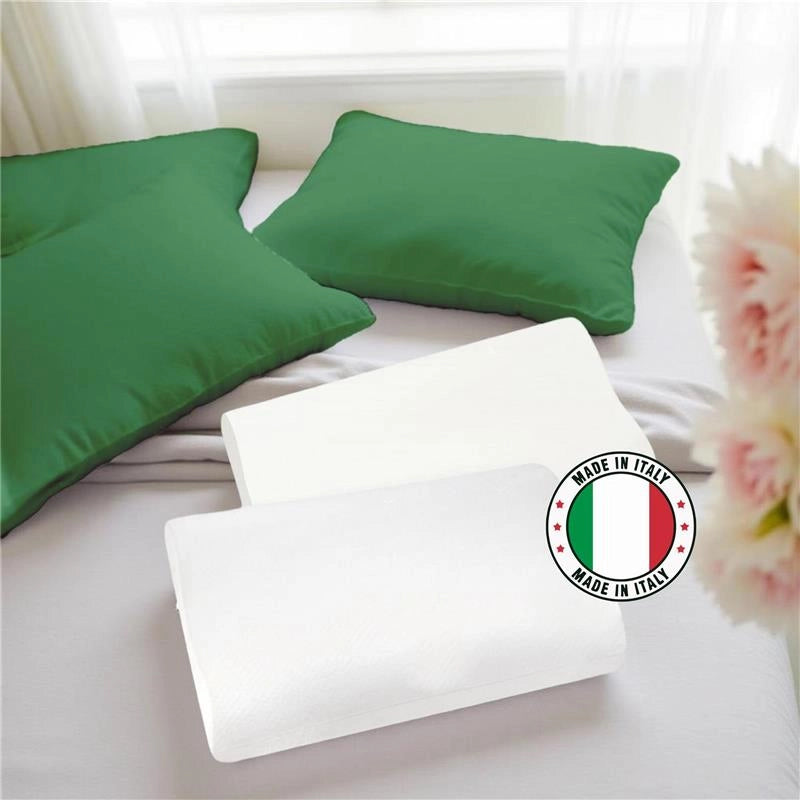 HYDRA VIVA COPPIA CUSCINI GUANCIALE MEMORY CERVICALE L62 X P42 X H11 X H10 CON FEDERA REMOVIBILE