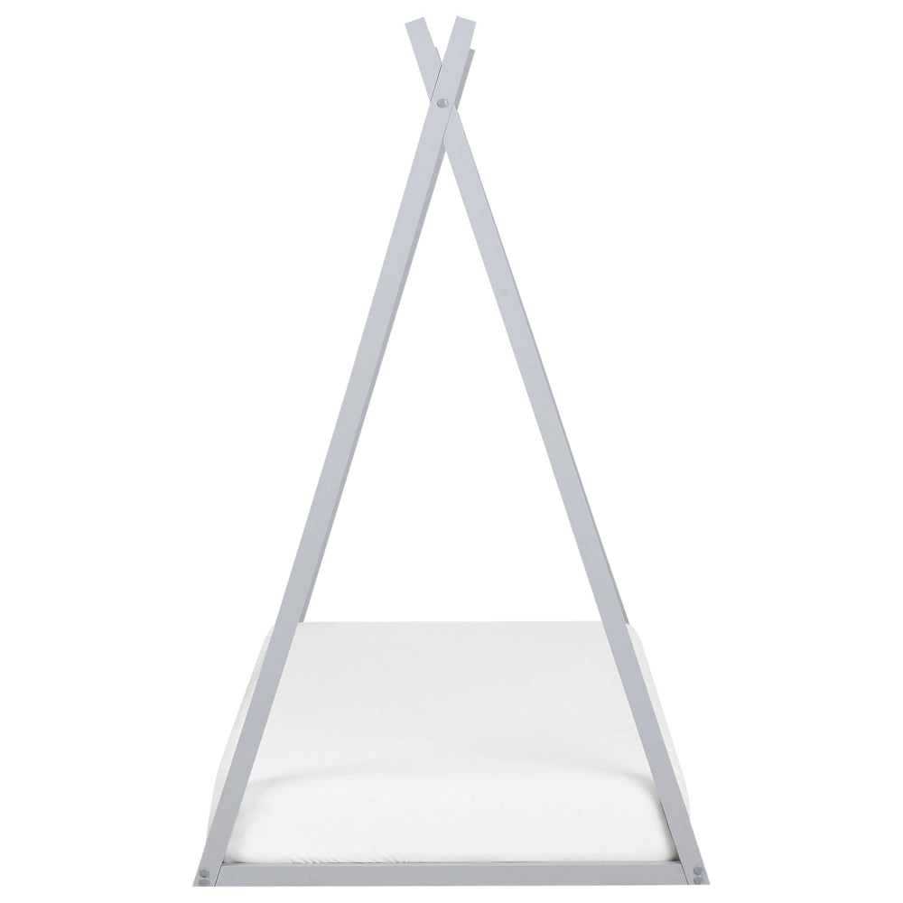 Letto per bambini con baldacchino in legno di pino grigio 90 x 200 cm cameretta elegante
