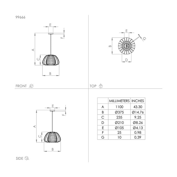 Lampadario Contemporaneo Encinitos 1 Luce Acciaio Nero E Oro