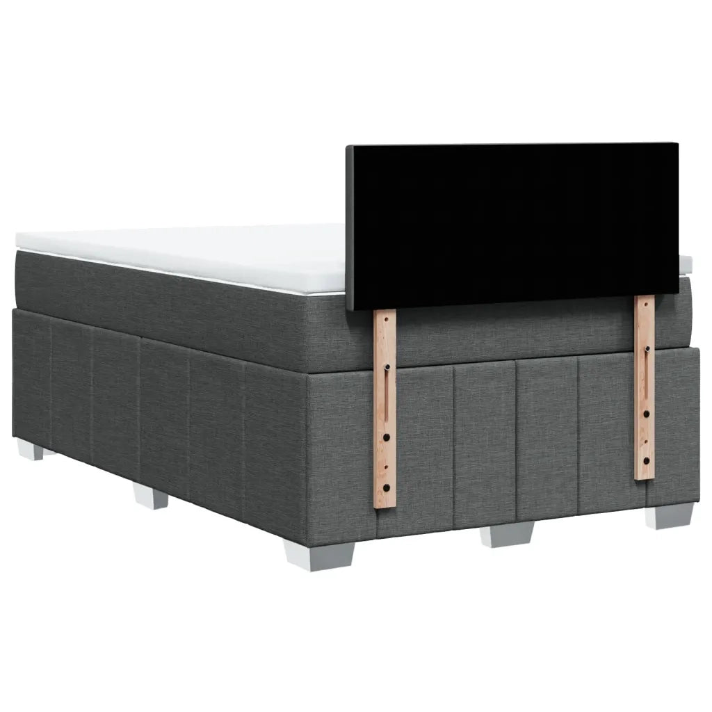 Giroletto a Molle con Materasso Grigio Scuro 120x190cm Tessuto 3289301