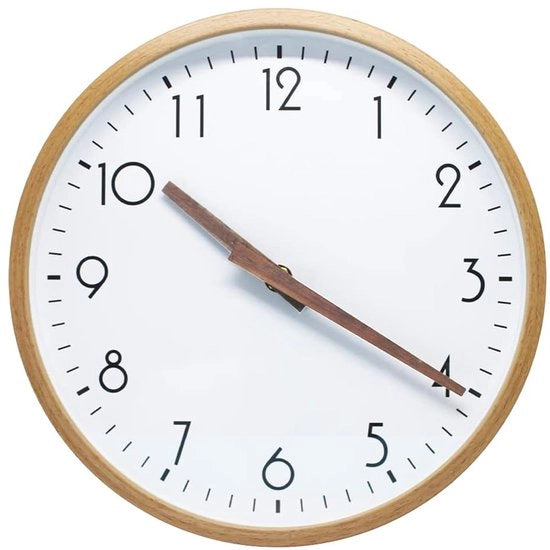 Orologio da parete in legno da 10 pollici, orologio da muro silenzioso, orologio da tavolo per soggiorno, cucina, senza suono tictac, orologio da muro silenzioso, orologio da parete senza tictac, orologio da parete (bianco)