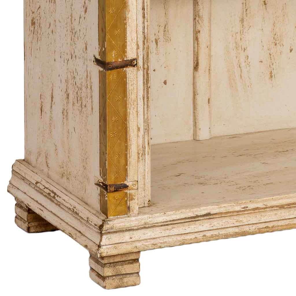 Libreria/scaffale in legno artigianale, 100x40x180h cm, bianco