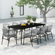 Set Mobili da Pranzo da Giardino 9 pz Antracite cod mxl 42925