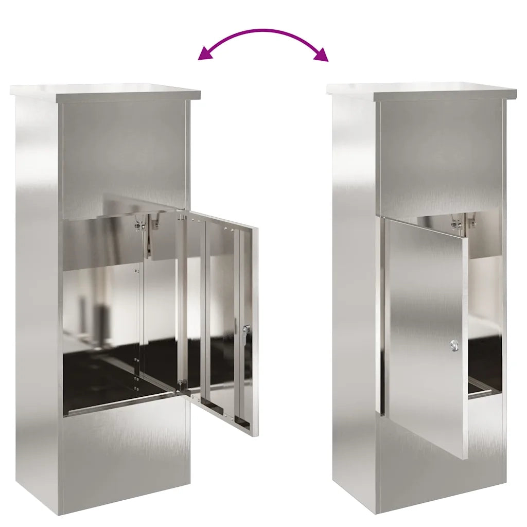 Cassetta per pacchi con porta Argento 44,5 x 29 x 110,5 cm CFW5903131