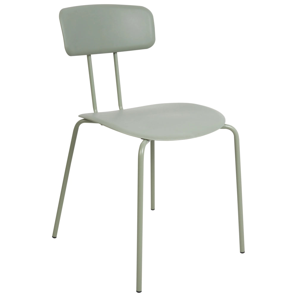 Set di 2 sedie da bar Seduta in plastica verde chiaro Sgabelli da pranzo altezza banco Gambe in metallo
