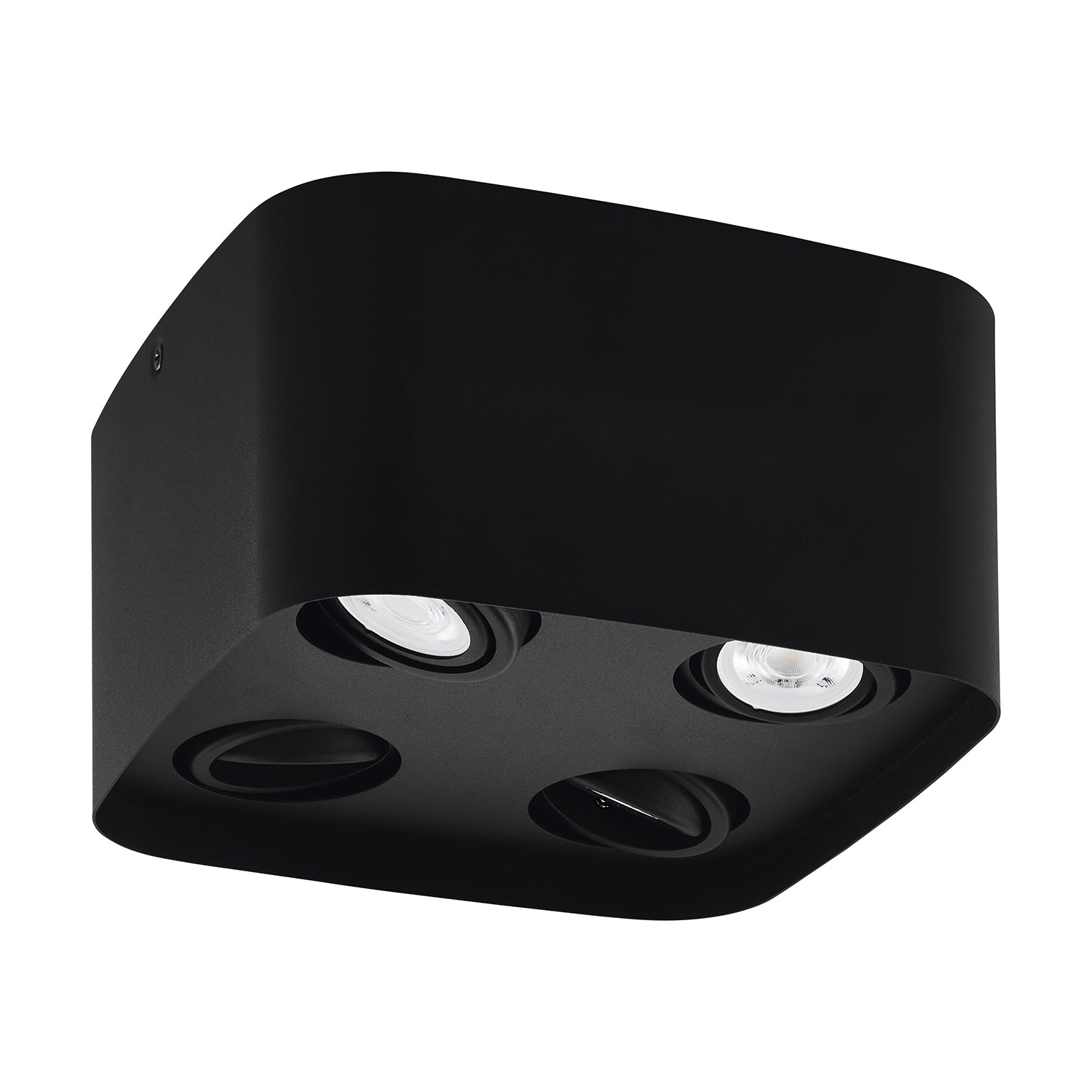Plafoniera Moderna Caminales-Z Acciaio Nero 4 Luci Gu10 4,9W