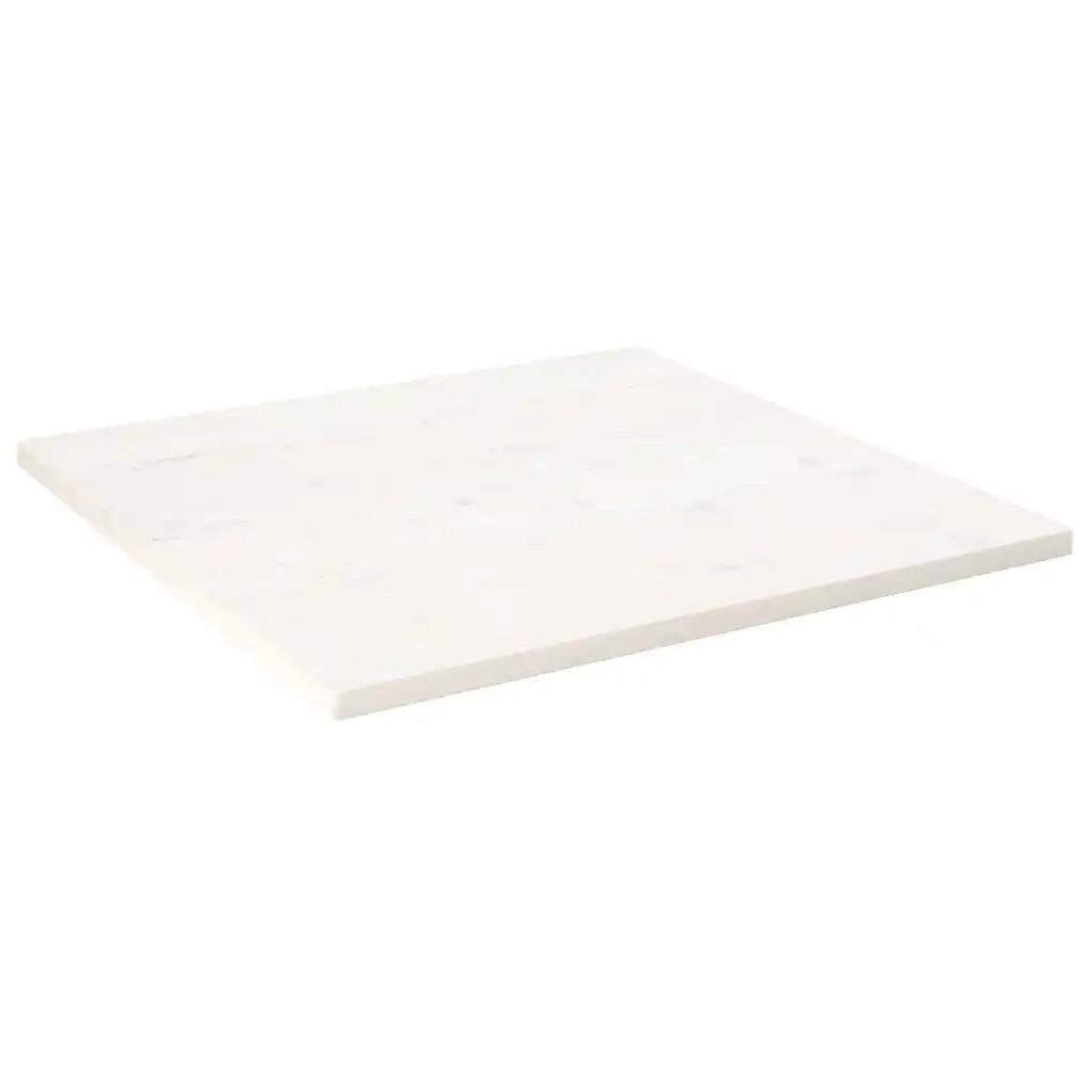 Piano Tavolo Bianco 70x70x2,5cm Legno Massello di Pino Quadrato