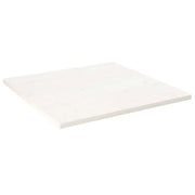 Piano Tavolo Bianco 70x70x2,5cm Legno Massello di Pino Quadrato