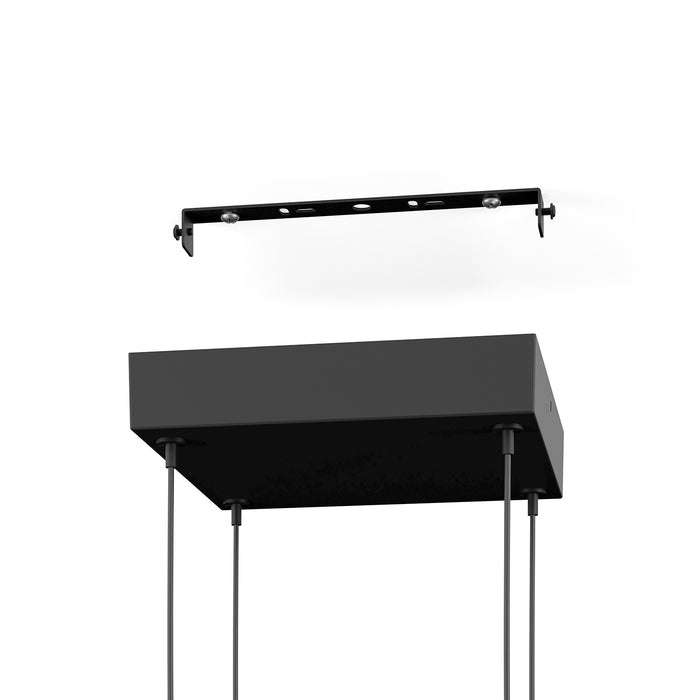 Sospensione Contemporanea Salvilanas-Z Alluminio Nero 1 Luce Led 21W 2700Lm