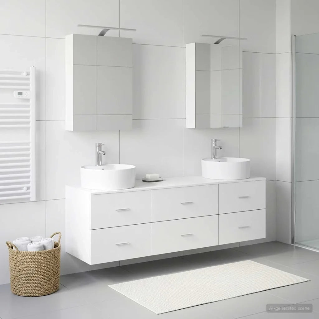 Set di mobili per il bagno 5 pcs Bianco 3406871