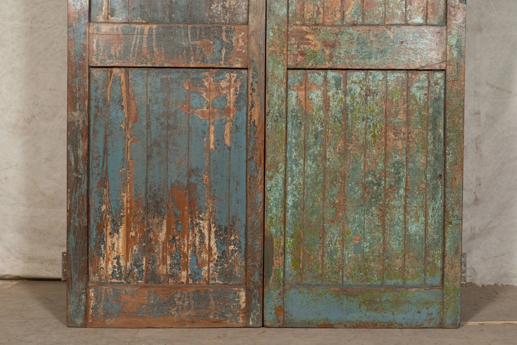 Biscottini Porta portone in legno massello e ferro da interno o da esterno vecchia e antica medievale scorrevole