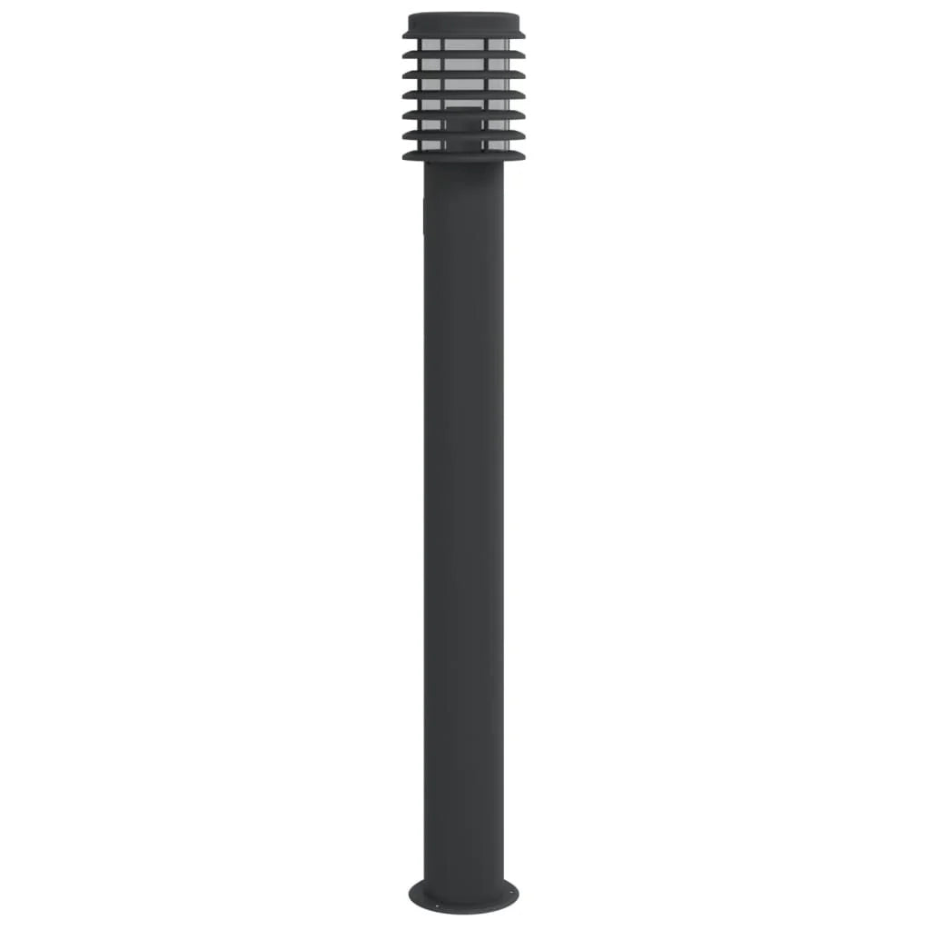 Lampada da terra per esterni con cavo di alimentazione da 110 cm acciaio inox nero 02_0042527
