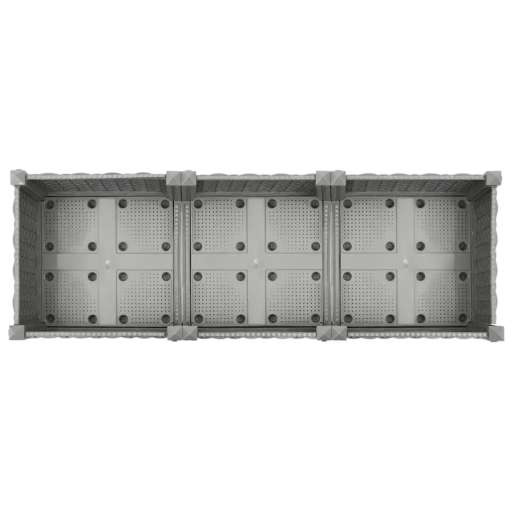 Fioriera Rialzata-Vaso da Esterno-Fioriera Elevata 120x40x23 cm in Polipropilene 427543