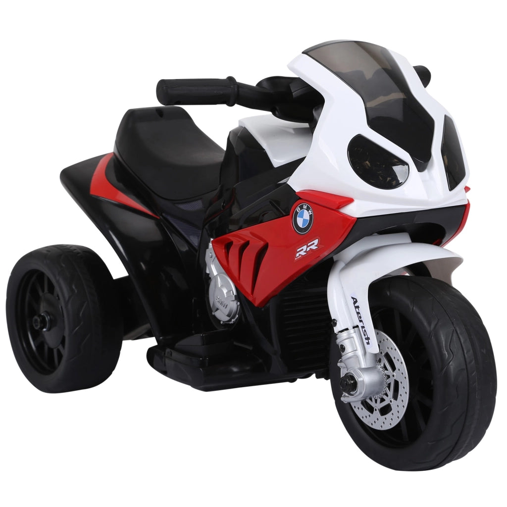 EasyComfort Moto Elettrica per Bambini Max. 20kg con Licenza BMW, Macchina Elettrica con 3 Ruote, Batteria Ricaricabile 6V, Bianco Rosso, 66x37x44cm