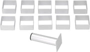 Forme per torte in acciaio inox per forme per torte da cucina - Ideale per la preparazione di torte, biscotti e fondant (formato quadrato)