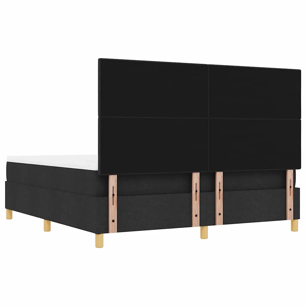 Letto a molle con testiera Nero 200 x 180 cm Tessuto 3344319