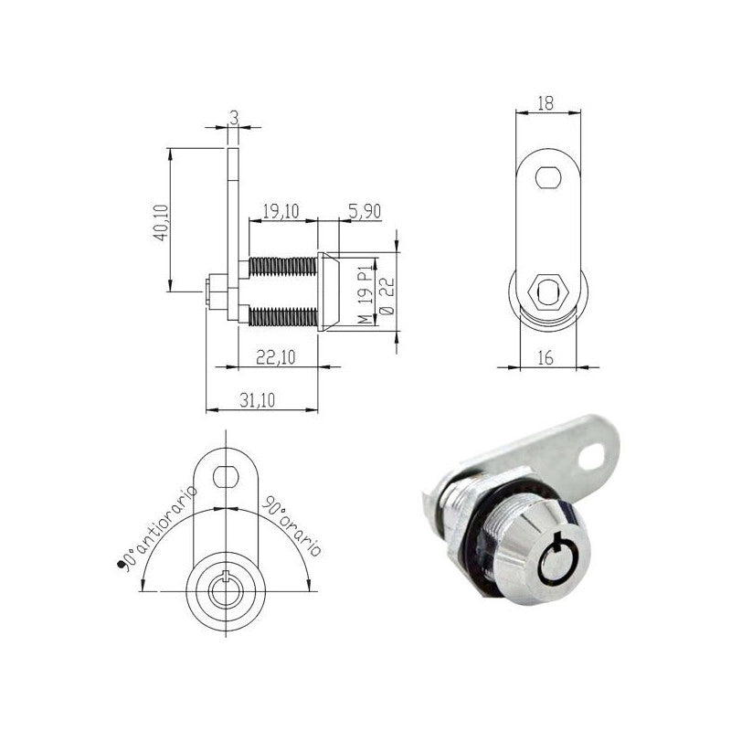Cilindro Levetta Mm 22 Tubolare 100852 Omr