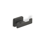 Appendiabiti doppio da muro in acciaio inox e Cromall 4426 Gedy serie ATENA Nero opaco