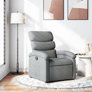 Divano Sedia-Poltrona Reclinabile in Tessuto Grigio Chiaro 294121