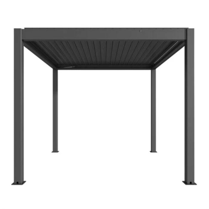 Pergola Bioclimatica in alluminio 3x3 m, con luci LED perimetrali