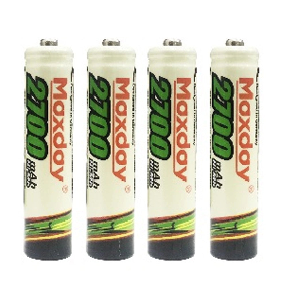 Trade Shop - 4 Pile Aaa Batterie Ricaricabili Mini Stilo 2700 Mah Ministilo Universali Pila -