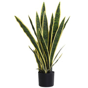 Sansevieria artificiale, grande, 77 cm, pianta artificiale in vaso per soggiorno, idea regalo