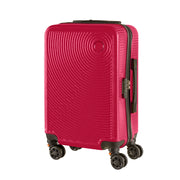 Trolley Bagaglio Mano Rigido 54x33x22 Piccolo Ultraleggero Valigia In Abs Con 4 Ruote Rimovibili Manico Chiusura Di Sicurezza Per Compagnie Low Cost Economy Zaino Da Viaggio Fuxia