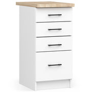 Mobile cucina modulare con piano di lavoro AKORD OLIWIA Bianco 40 cm 4 cassetti 40x46x85 cm