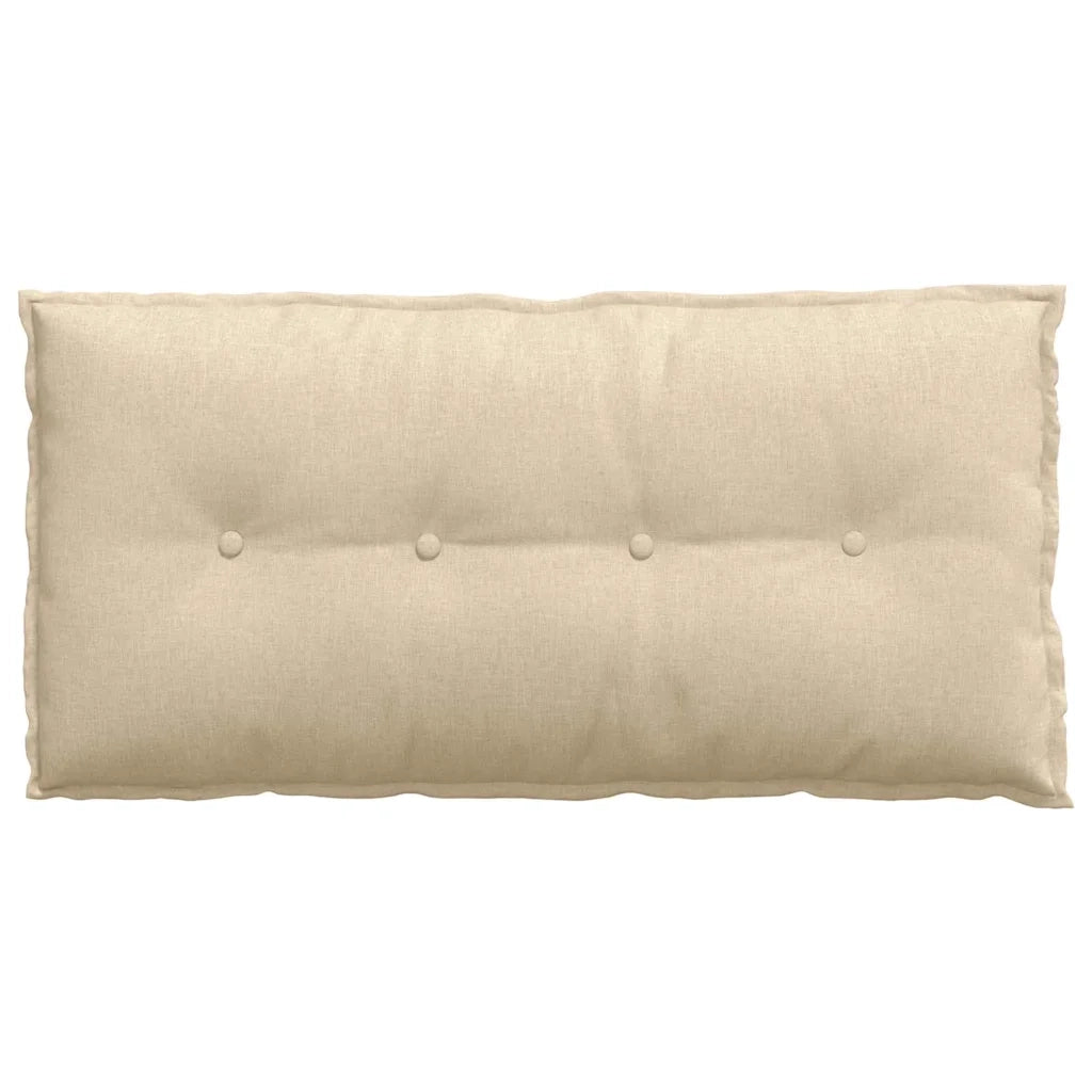 Cuscino per Schiena Crema 100 x 19 x 50 cm Tessuto 42014751