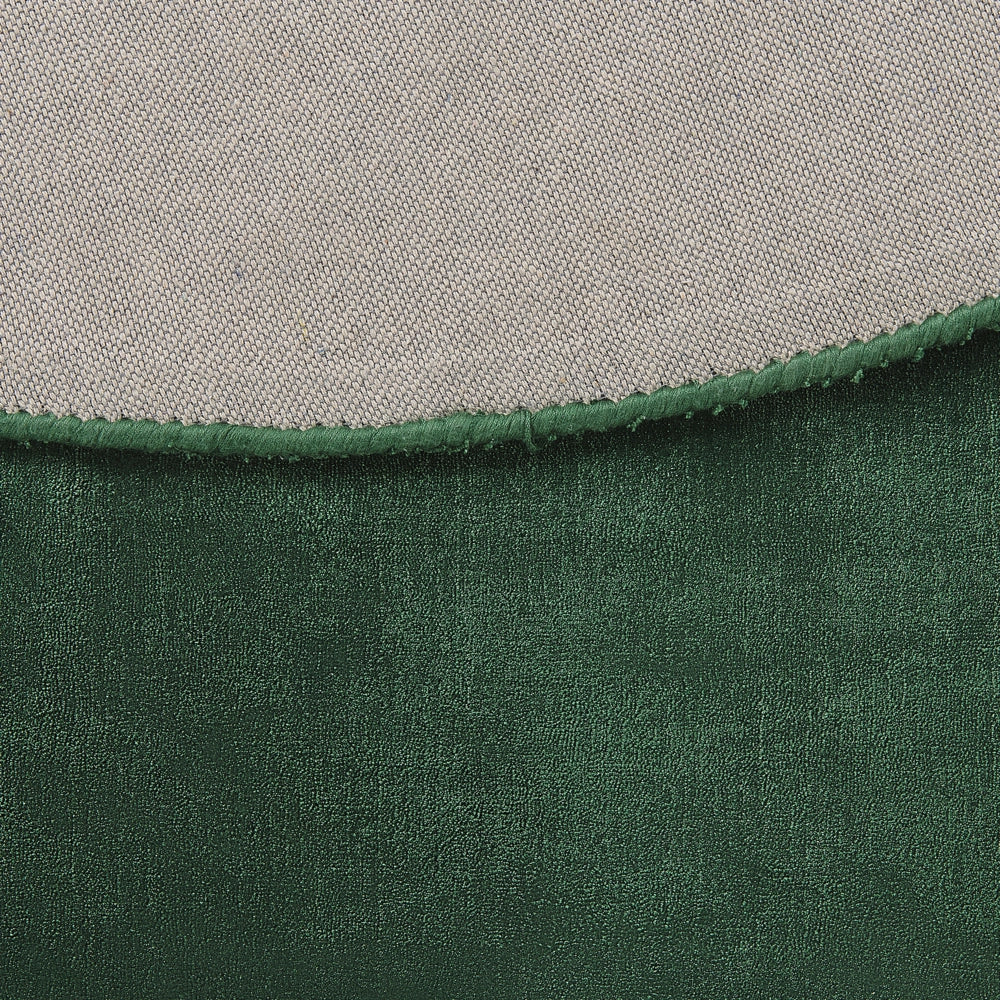 Tappeto Verde Smeraldo Viscosa Rotonda 140 cm Trapuntato a Mano pelo corto Moderno