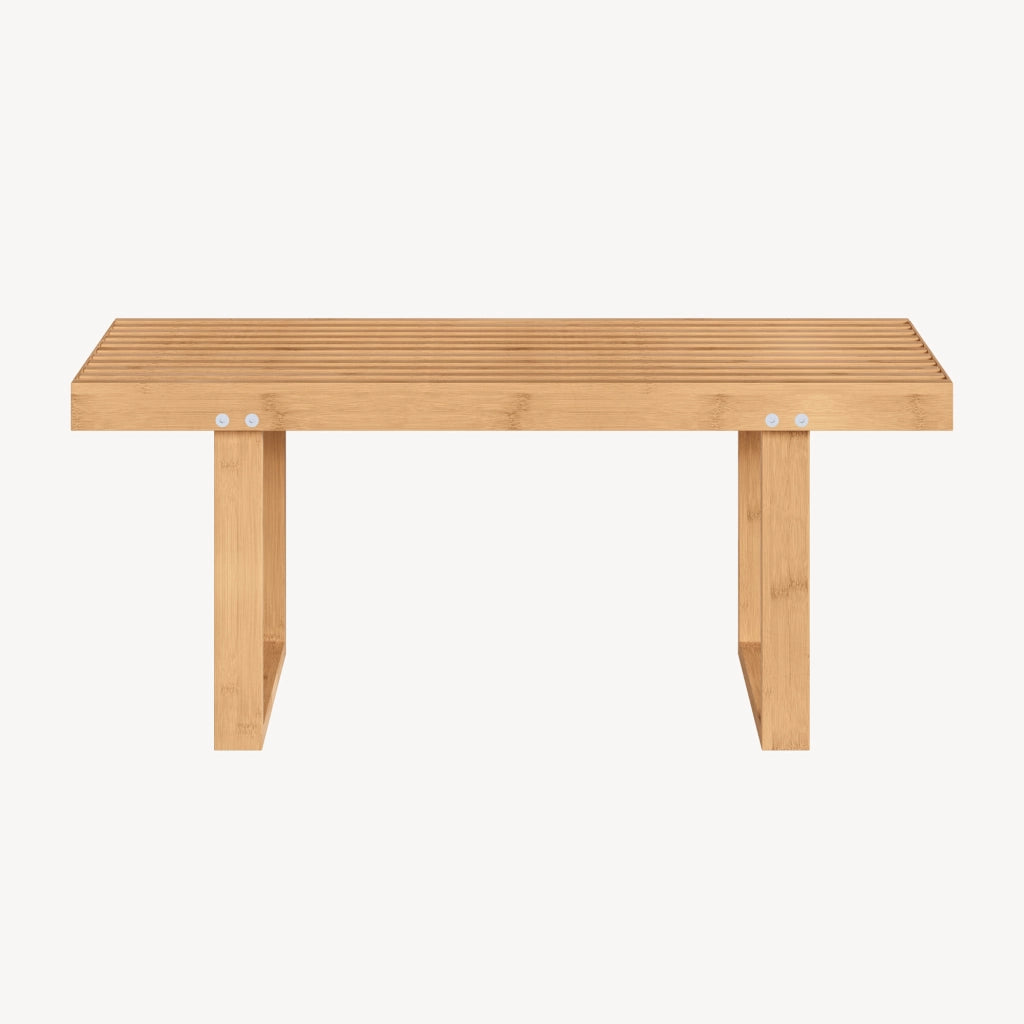 Panca da Ingresso Aarela Seduta in Bambù Naturale 91 x 41 x 38 cm [en.casa]