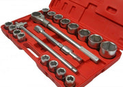 SET CHIAVI A BUSSOLA 3/4" 21 PZ 19-50mm ESAGONALI PER CAMION E TRATTORI 203623