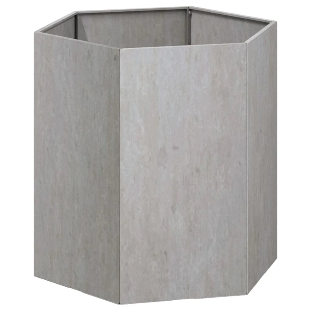 Fioriera rialzata per piante fiori terrazza giardino color ruggine 40 x 40 x 45 cm acciaio corten marrone 02_0038721