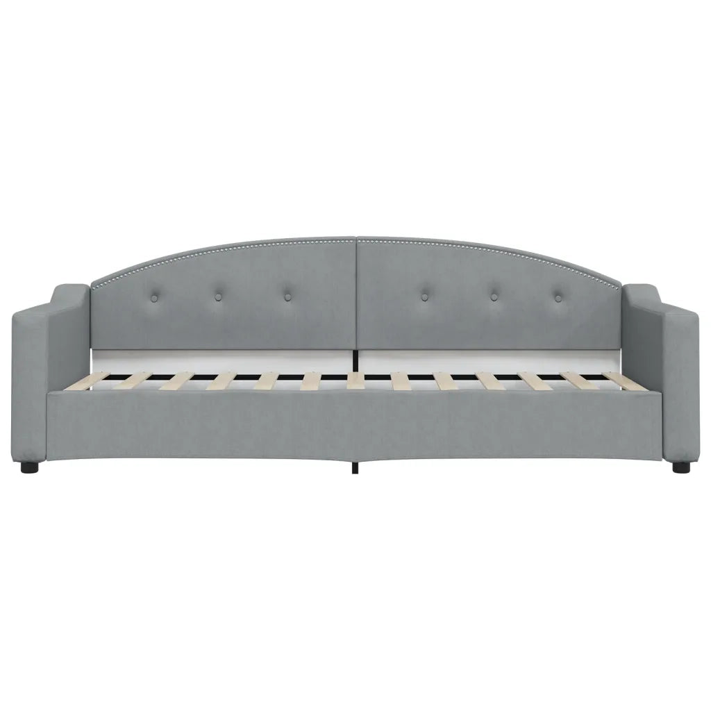 Divano Letto con Materasso Grigio Chiaro 80x200 cm in Tessuto 3197507