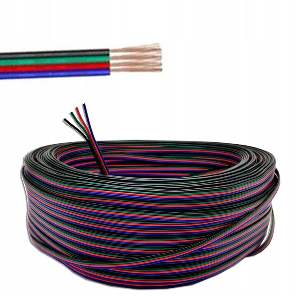 Cavo RGB AWG22 1m 4x0,35mm per Strisce LED – 4 Fili in Rame Stagnato | Isolamento PVC | Connessione Stabile e Affidabile
