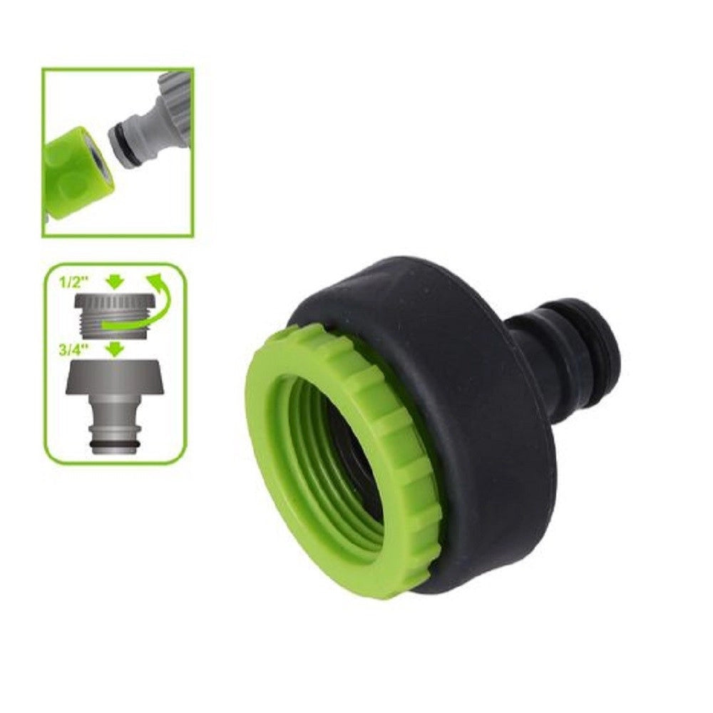 Trade Shop - Connettore Rapido Universale Con Filetto Femmina Da 1/2" E 3/4" Per Tubo 94763 -
