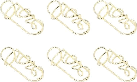 100 pezzi di Clip per Cartelle a forma di Cuore in Miniatura per Ordinamento File in Casa e Ufficio.