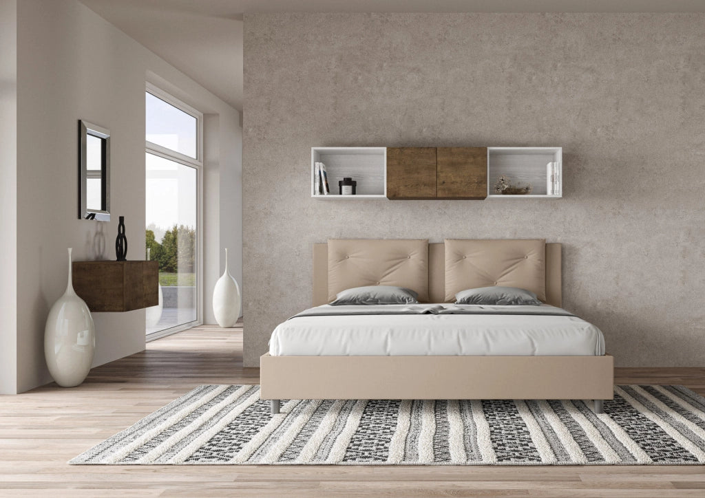 Letto Matrimoniale Extra Large 200x210 cm Senza Rete Appia Tortora