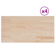 Piani Tavolo | Superficie Tavolo | Piano Scrivania 4 pz 100x50x1,7cm Rettangolare Legno Massello Pino