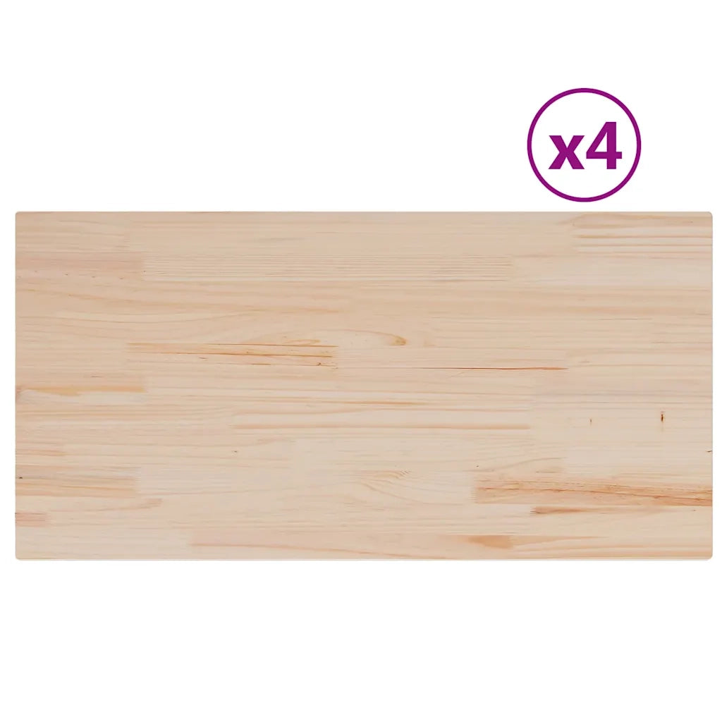 Piani Tavolo | Superficie Tavolo | Piano Scrivania 4 pz 100x50x1,7cm Rettangolare Legno Massello Pino